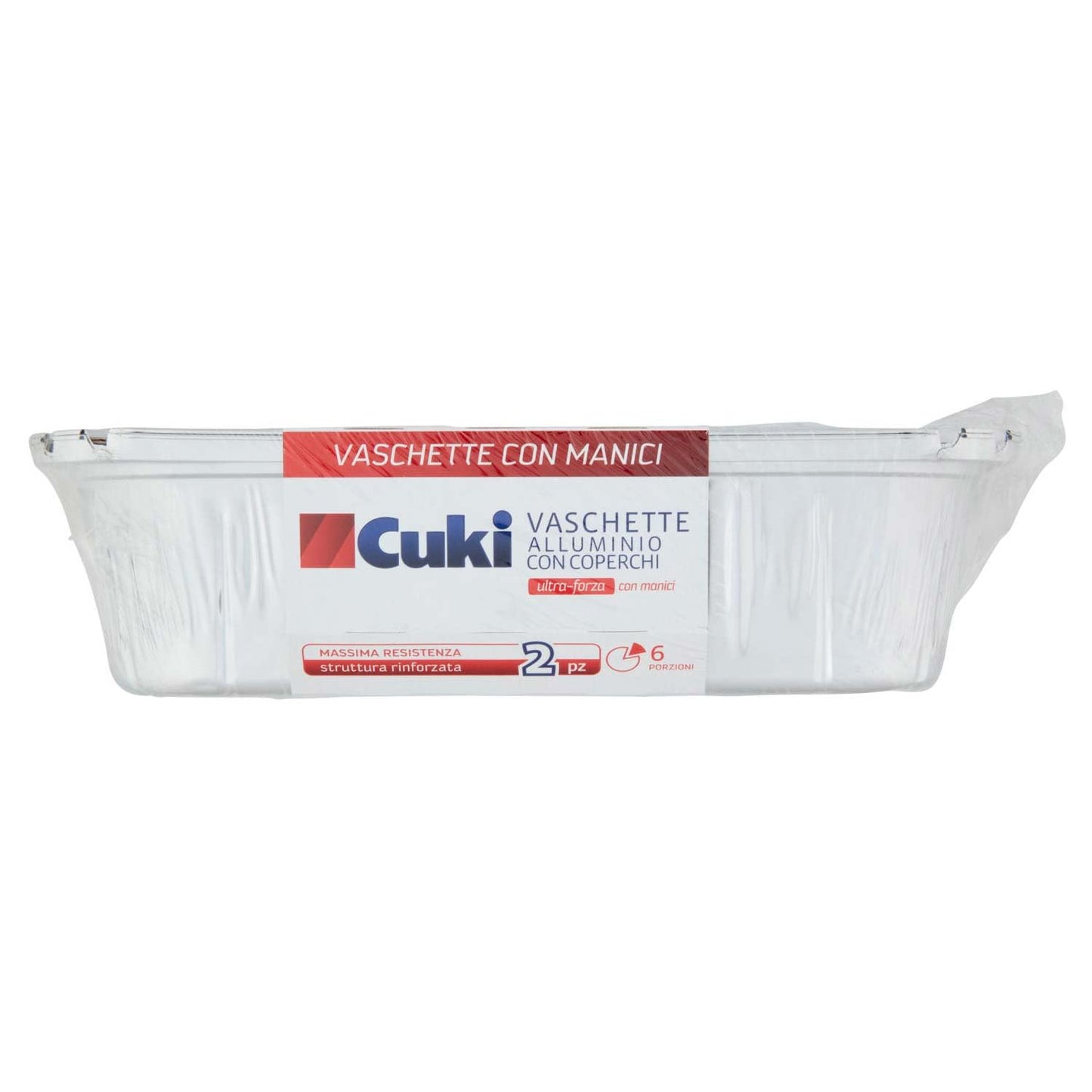 Cuki Supporto in alluminio con coperchio Rs99, 6 porzioni, 2 pezzi