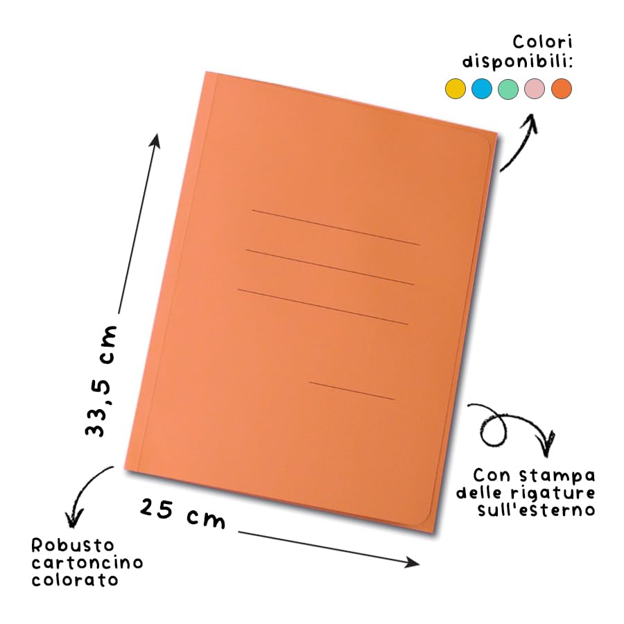 Blasetti Cartelline Portadocumenti 3 Lembi - Zaffiro raccoglitore documenti per ufficio, Formato 22x33,5 cm, Confezione 50 pezzi, Carta da 200gr Certificata PEFC