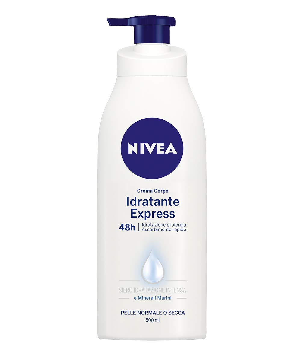 NIVEA Crema Corpo Idratante Express 48h Idratazione Profonda, Pelle Normale O Secca, 500 Ml