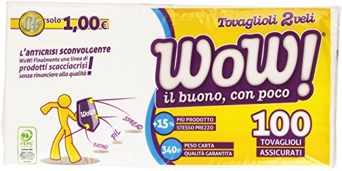 Wow - Tovaglioli 2 Veli - 100 Pezzi