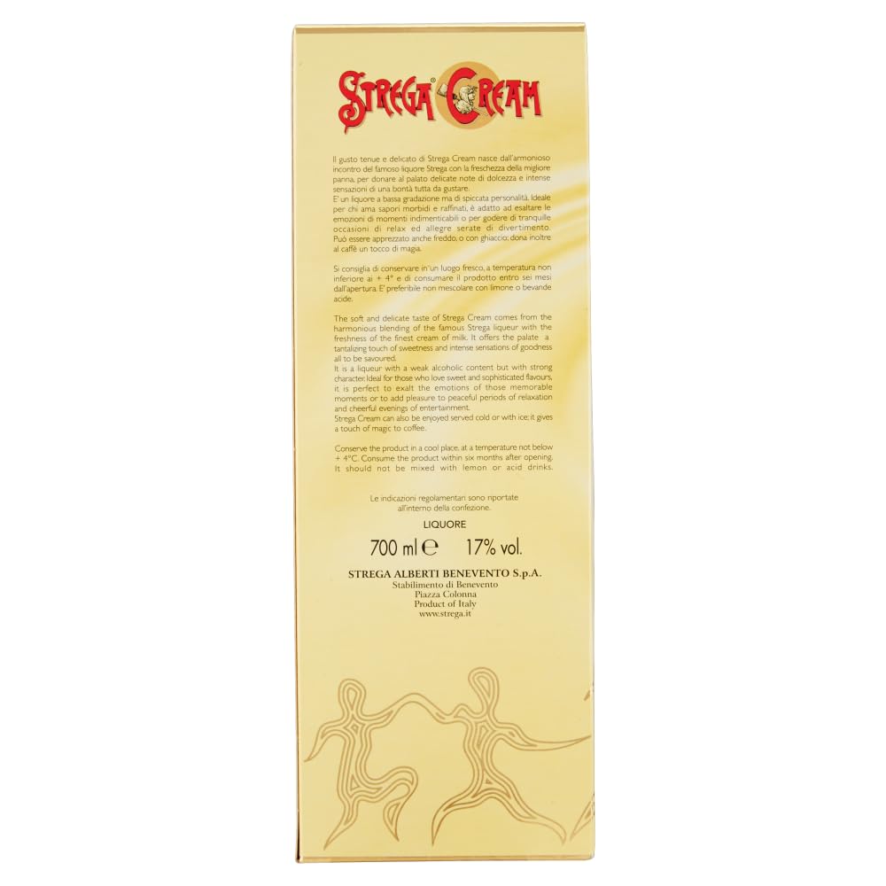 LIQUORE CON PANNA STREGA CREAM ALBERTI 70cl 17% vol IN ASTUCCIO REGALO
