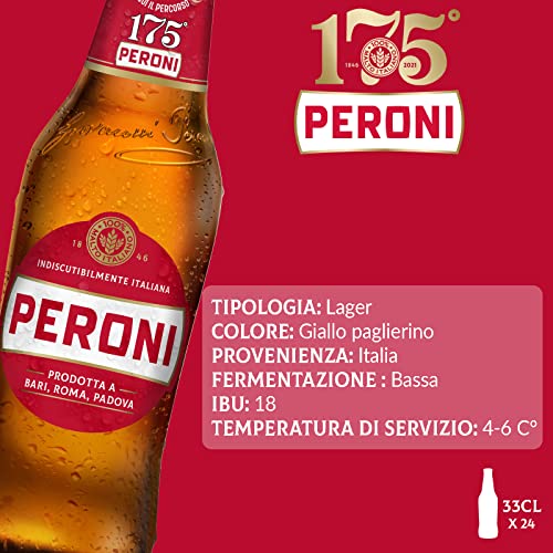 Peroni Birra Limited Edition, Cassa Birra con 15 Birre in Bottiglia da 66 cl, 9.90 L, Birra Lager con Malto 100% Italiano, Gusto Moderatamente Amaro, Gradazione Alcolica 4.7% Vol