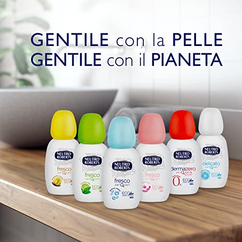 Neutro Roberts, Deodorante Spray Ecodeo Dermazero, Zero Gas e Sali di Alluminio, Zero Alcool, Fresco e Asciutto per 48 Ore, Deodorante Uomo e Donna, Flacone da 75 ml