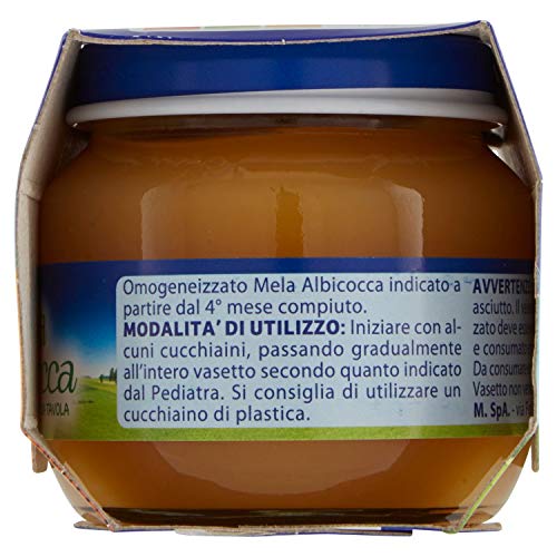 Mellin Omogeneizzato Mela e Albicocca, 2x 100g