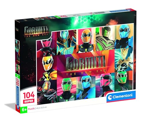 Clementoni - Puzzle per Bambini 104 Pezzi, Illustrazione Gormiti, per Bambini dai 6 Anni, Cartoni Animati, Supereroi, Idea Regalo Compleanno, Made in Italy, 48,5x33,5 cm, 25790