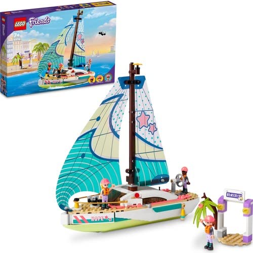 LEGO 41716 Friends L’Avventura in Barca a Vela di Stephanie, Set di Costruzioni con Imbarcazione Giocattolo, Giochi per Bambini e Bambine, Idee Regalo
