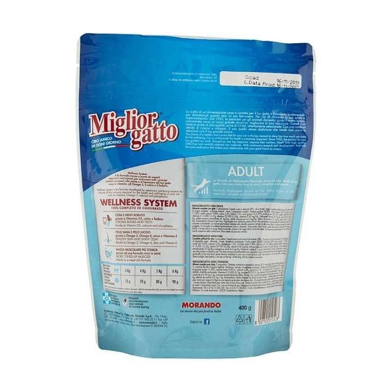 Morando Miglior Gatto, Croccantini Pesce, Confezione da 9 x 400g