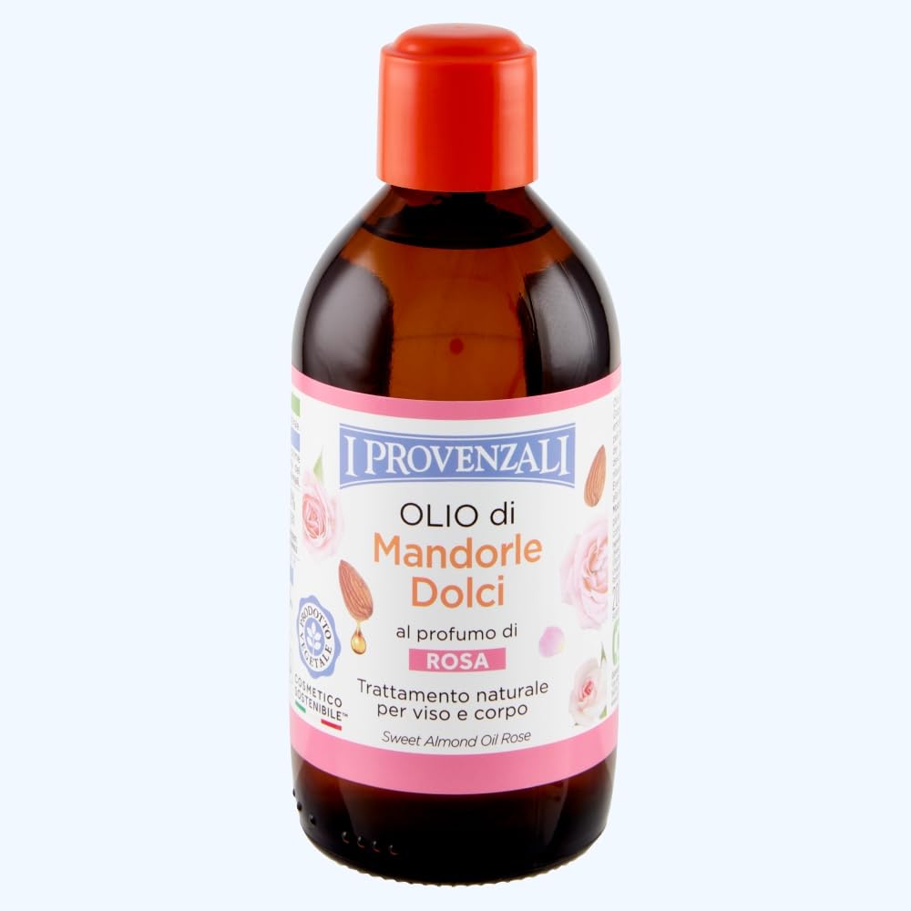 I Provenzali | Olio di Mandorle Dolci al Profumo di Rosa, 200 ml