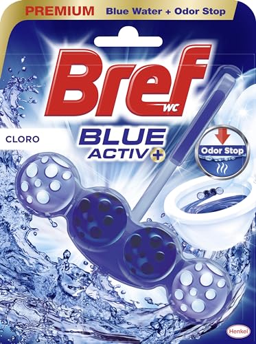 Bref WC Blue Water Active Detergente WC, Formato Scorta 10 Pezzi