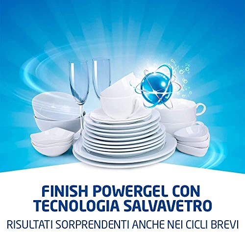 Finish Powergel, Gel Detersivo per Lavastoviglie Liquido, Multiazione