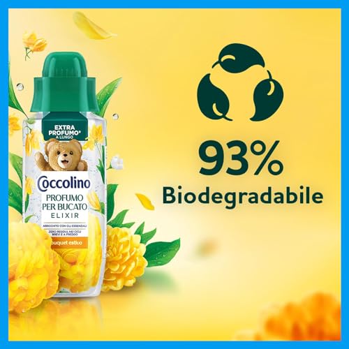 Coccolino Profumo per Bucato Bouquet Estivo, Extra Profumo* a lungo. Efficace Anche a Freddo e nei Cicli Brevi, con note di fragranza Ambra, Gelsomino, e Fiori d'Arancio, 342ml