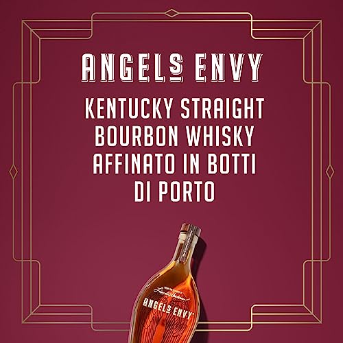 ANGEL’S ENVY Kentucky Straight Bourbon Whisky, 43,3% Vol., 70 cl / 700 ml, affinato in botti di Porto, Note di vaniglia e noci tostate