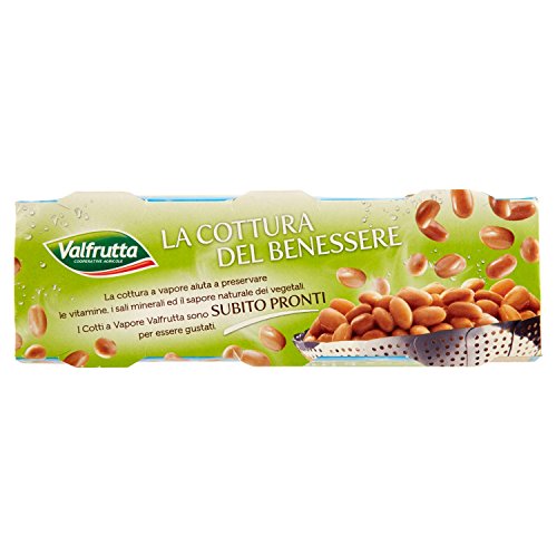 Valfrutta - Borlotti, Cotti A Vapore - 4 confezioni da 3 pezzi da 150 g [12 pezzi, 1800 g]
