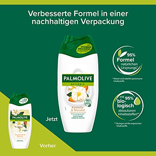 Palmolive Gel doccia Naturals Camelia & Mandorla 6 x 250 ml – Doccia crema con latte idratante
