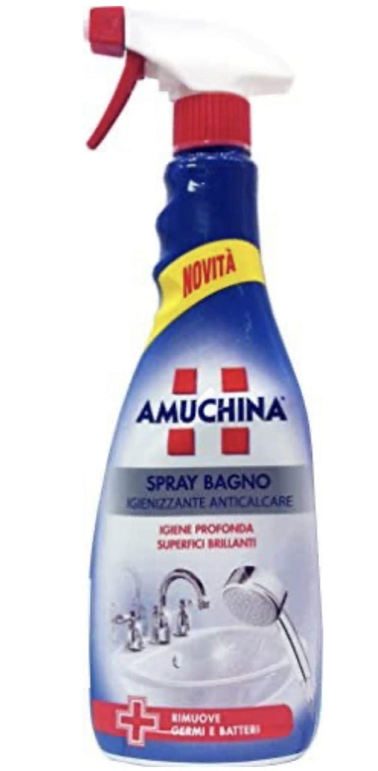 12 x AMUCHINA Bagno Spray Igienizzante Anticalcare 750 Ml