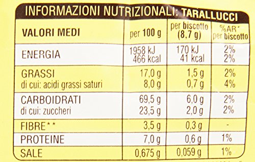 Mulino Bianco - Tarallucci, Biscotti Frollini - 6 pezzi da 800 g [4800 g]