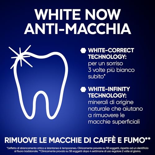 Mentadent Dentifricio White Now Anti-macchia
