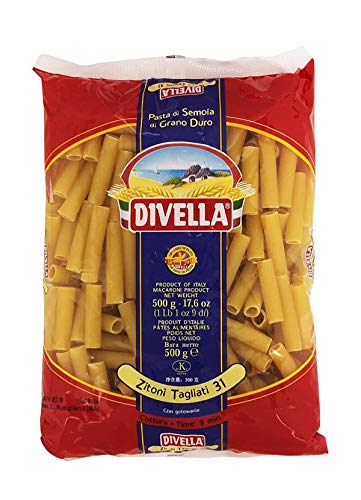 DIVELLA PASTA DI SEMOLA DI GRANO DURO ZITONI TAGLIATI 31 GR 500 X 24