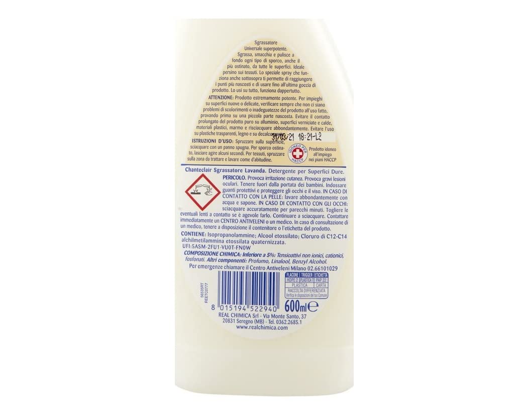 Chante Clair Lavanda Sgrassatore universale Degreaser Cleaner Sgrassatore con profumo di lavanda, 600 ml