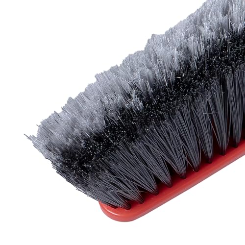 TONKITA | Dual Scopa per Interni, Setole Semi-Rigide Fitte e Inclinate, Cattura Polvere Capelli e Briciole, Made in Italy