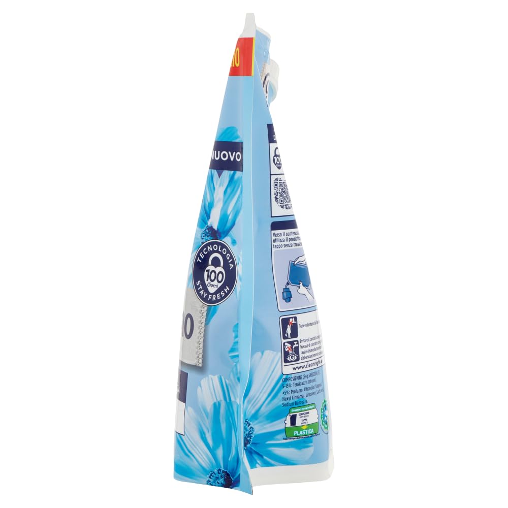 10x Coccolino Ammorbidente Concentrato Aria di Primavera,Eco Pack 26 Lavaggi,Formato Risparmio in Busta da 600ml + 1 Busta di Talco Felce Azzurra in omaggio da 100g