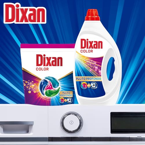 Dixan Liquido Color Detersivo Lavatrice (42 Lavaggi), Detersivo liquido lavatrice per colori vivaci, pulizia profonda del bucato e freschezza igienica per la lavatrice, Rimuove le macchie da 20°C