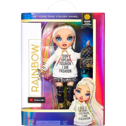 Rainbow High Fashion Doll con Slime & Animale - Ruby (Rosso) - Bambola scintillante da 28 cm con Slime scintillante, Animale Magico e Accessori Moda - Età 4-12 anni