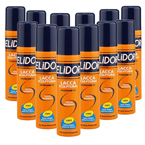 ELIDOR Lacca per Capelli Professionale SCULPTURAL - Lacca Fissaggio forte e Tocco Morbido - Protezione UV - Fissa i Capelli Senza Appesantire. Mini Size 75 ML