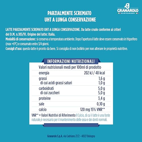 Granarolo, Latte Parzialmente Scremato UHT