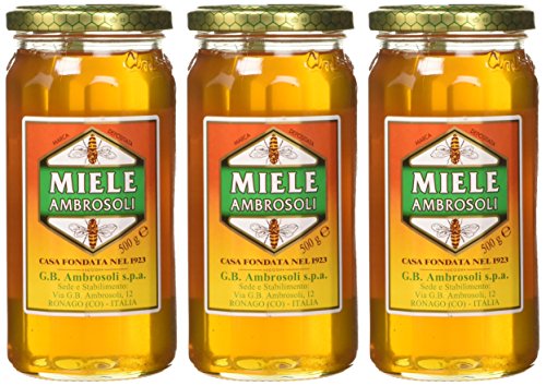 Ambrosoli - Miele, Miscela di miele di fiori - 500 g - [confezione da 3]