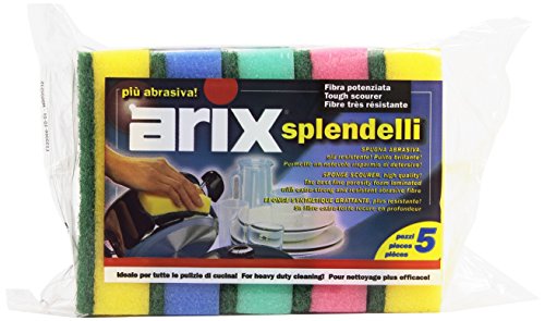 ARIX | Spugne Abrasive Colorate SpugnaForte della Linea Splendelli, Spugne Multiuso per Lo Sporco Ostinato