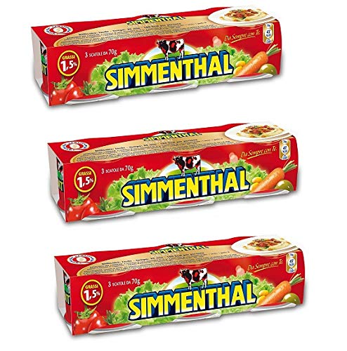 3X Simmenthal Carne in Gelatina 3x90g Carne 100% Italiana Manzo Gelato Pronto da mangiare!