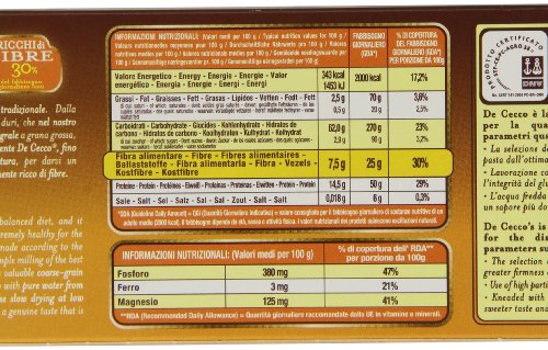 De Cecco Spaghetti Integrali 500 gr [Pacco da 5 Pezzi]