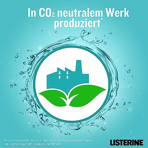 LISTERINE Cool Mint Mild (6 x 500 ml), collutorio antibatterico con oli essenziali e senza alcool, collutorio combatte efficacemente i batteri, perfetto complemento per la cura dentale quotidiana