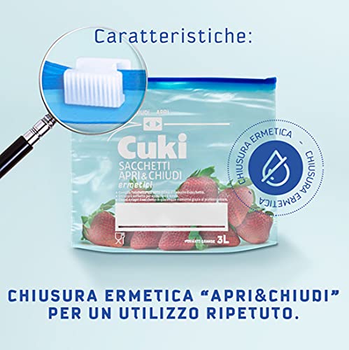 Cuki Sacchetti Apri e Chiudi Ermetici Picooli