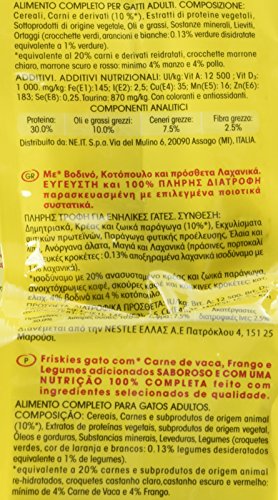 PURINA FRISKIES 5 Promesse Crocchette per Gatti Adulti con Manzo, Pollo e Verdure Sacco da 2kg