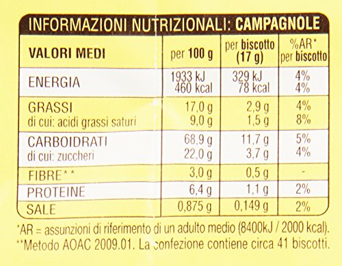 Mulino Bianco - Campagnole, Biscotti Frollini con Crema di Riso al Latte e Farina di Riso - 3 pezzi da 700 g [2100 g]