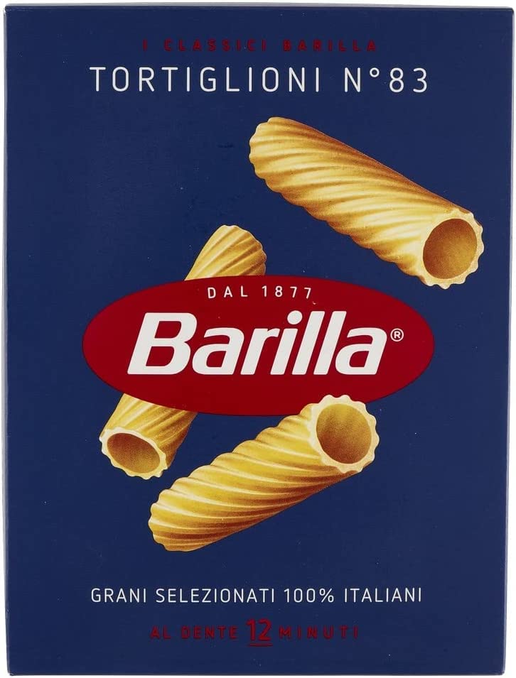 Barilla 10 x Tortiglioni No. 83 Italian Pasta 500 g Confezione