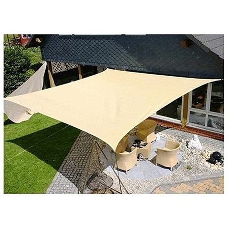 Keyman Vela Ombreggiante Quadra Quadrata 5 x 5 mt Beige Sabbia Telo Ombra Quadrato