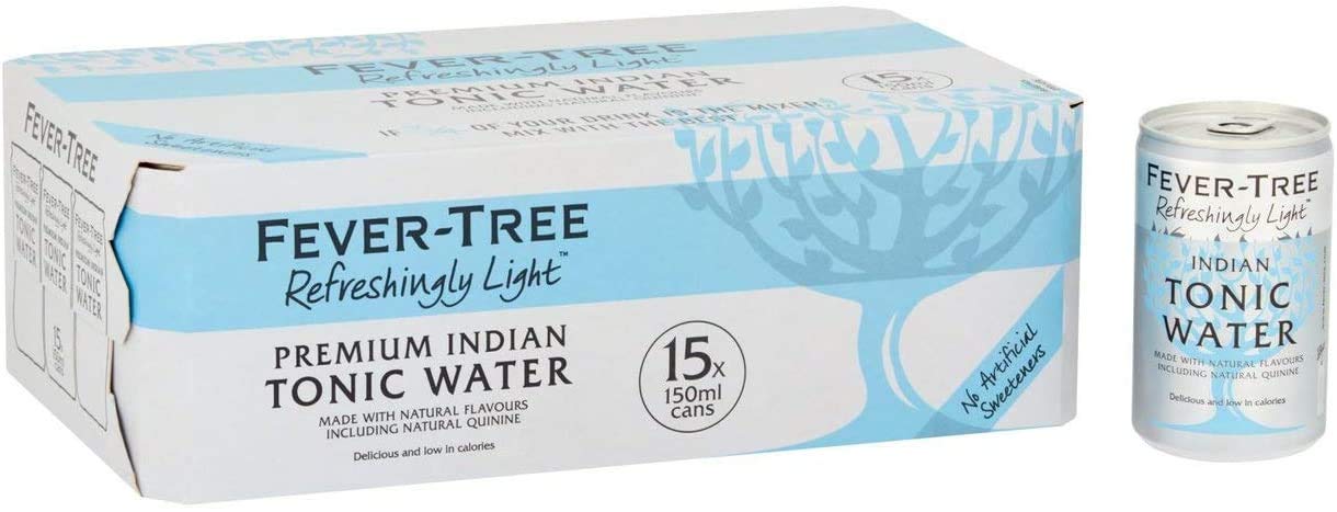 Fever-Tree Refreshingly Light Premium Indian Tonic Water 15 x 150ml Cans