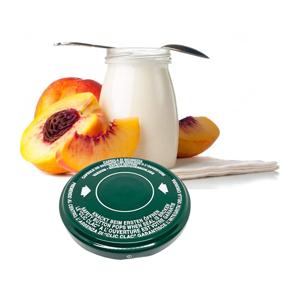 CG94 - Tappi Clic Clac per Vasetti e Barattoli in Vetro | Conservazione Ermetica e Sicura | Resistenti, Riutilizzabili | Adatti per Alimenti, Verde, Vetro, Ø 63mm, Confezione da 100