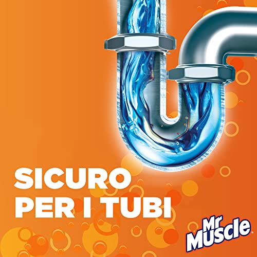 Mr Muscle Idraulico Gel, Stura Lavandini e Scarichi, Disgorgante per Tubi e Scarichi, SICURO PER I TUBI - Formato Scorta da 3 Pezzi da 1000 ml