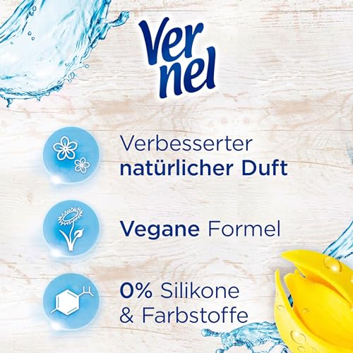 Vernel Naturals Ammorbidente, ylang ylang e erba dolce, 32 lavaggi, 100% vegano, 99% ingredienti naturali, senza siliconi e coloranti