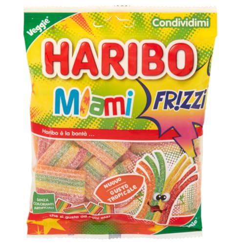 HARIBO CARAMELLE GOMMOSE ASSORTITE 12 BUSTE DA 90/100gr (MIAMI FRIZZI)
