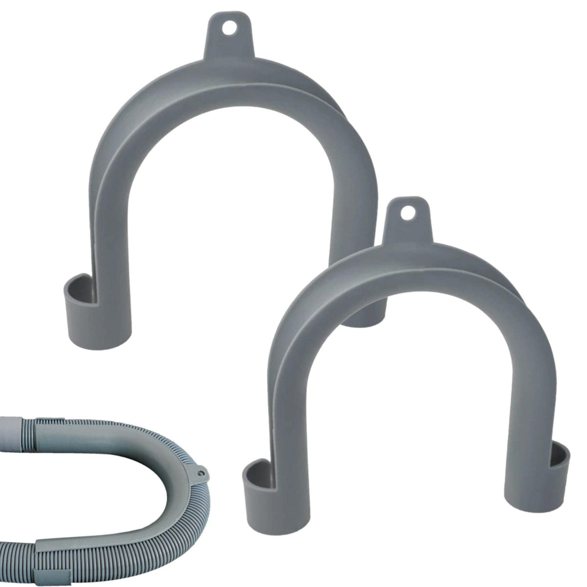 Tiandeng 2 PCS Fascetta per Tubo di Scarico Lavatrice | Supporto per Tubo di Scarico Lavatrice a Forma di U | Adattatore Universale per Gancio per Tubo di Scarico della Lavatrice per Tubi di Scarico
