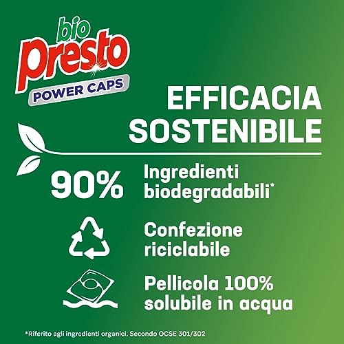 Bio Presto Power Caps Classico, Detersivo Lavatrice