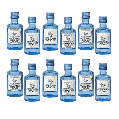 GUNPOWDER DRUM SHANBO IRISH GIN ORIENTAL BOTANICALS MINIATURE 5 CL 12 BOTTIGLIETTE