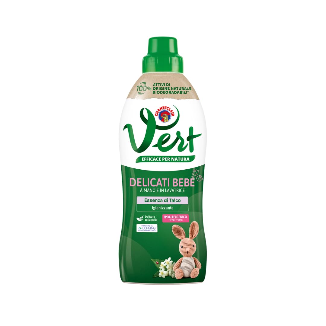 Chanteclair Vert - Ecodetergente Capi Delicati Bebè, Talco, 750 ml, 1 pezzo