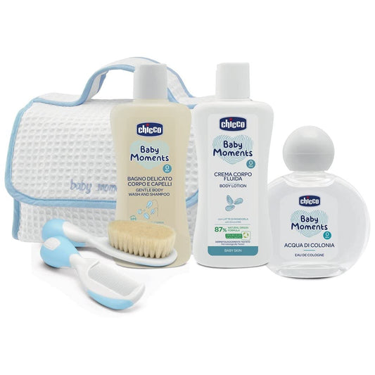 Chicco Baby Moments - Beauty con Maniglia Azzurro Prodotti Igiene e Cura Bambino