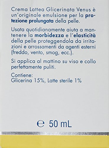Venus - Crema Lattea Glicerinata, Protettiva Emolliente - 50 ml